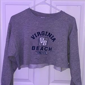 Cropped Virginia Beach crew neck